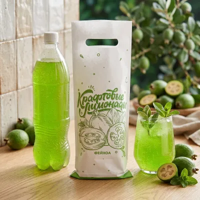 Напиток безалкогольный газированный низкокалорийный «Со вкусом фейхоа» 1 упак. (6 ПЭТФ *1,5л)